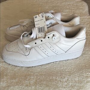 adidas White Low-Top Leather Sneakers NWT Size 11